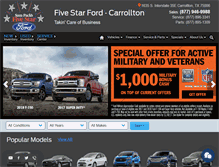 Tablet Screenshot of 5starfordonline.com